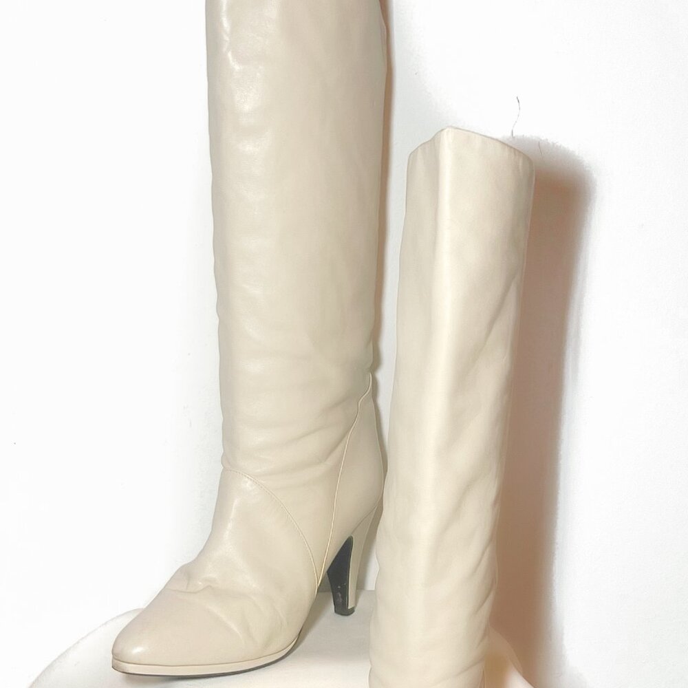 Bandits Vintage Boots- Knee High Genuine Leather Boots - Size 8 US Women
